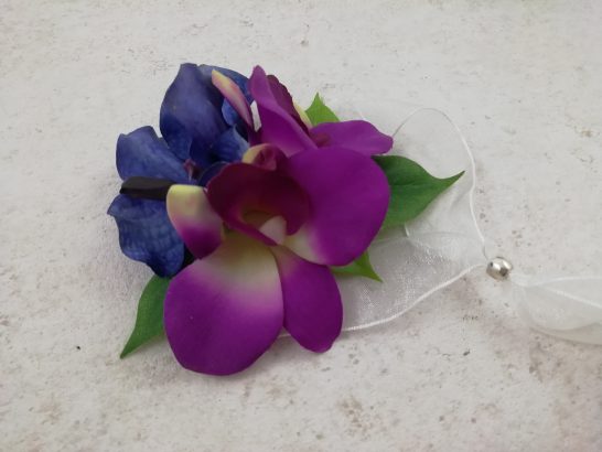 pulsera dama honor invitada amiga novia flores orquideas