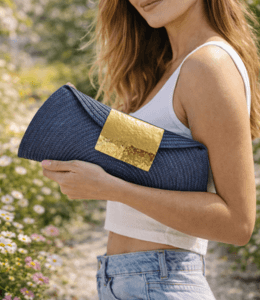 BOLSO BAGUETTE AZUL MARINO